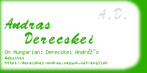 andras derecskei business card